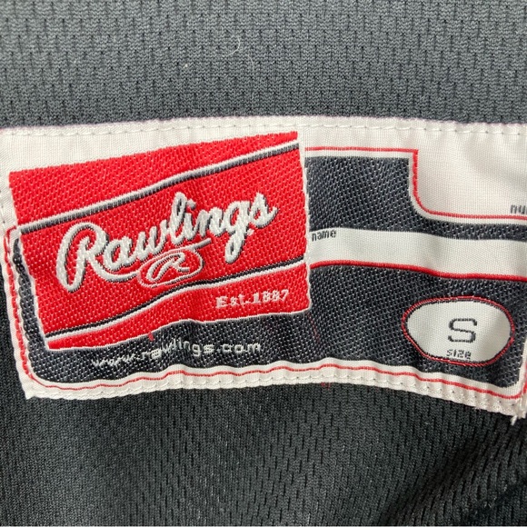 RAWLINGS Long Sleeve Sweatshirt Pullover Black/Red Mens Small - Picture 12 of 14